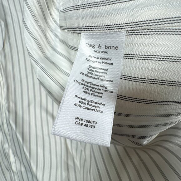 Rag & Bone Slade Beige Blazer Size 12 Tailored Neutral Classic Workwear - Picture 6 of 13